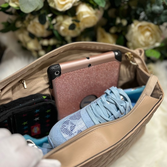 Billion Dollar Embellished Quilted traveling everyday large tote - Picture 17 of 17